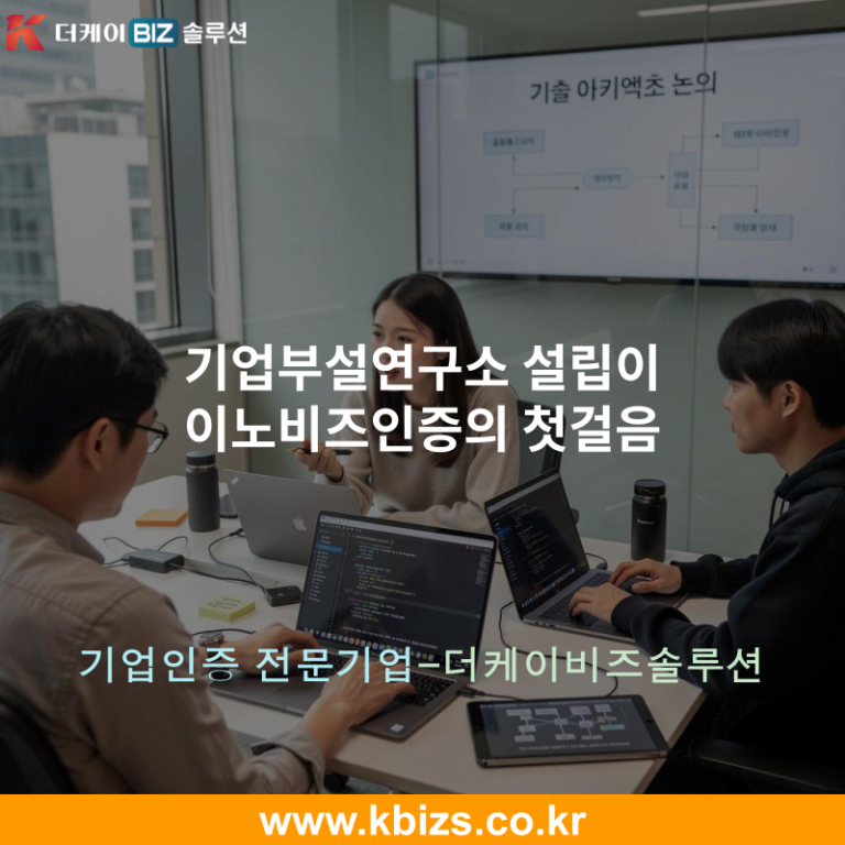 기업부설연구소 설립이 이노비즈인증의 첫걸음