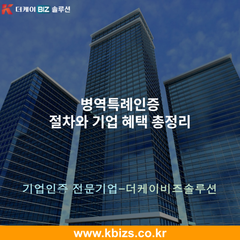 병역특례인증 절차와 기업 혜택 총정리